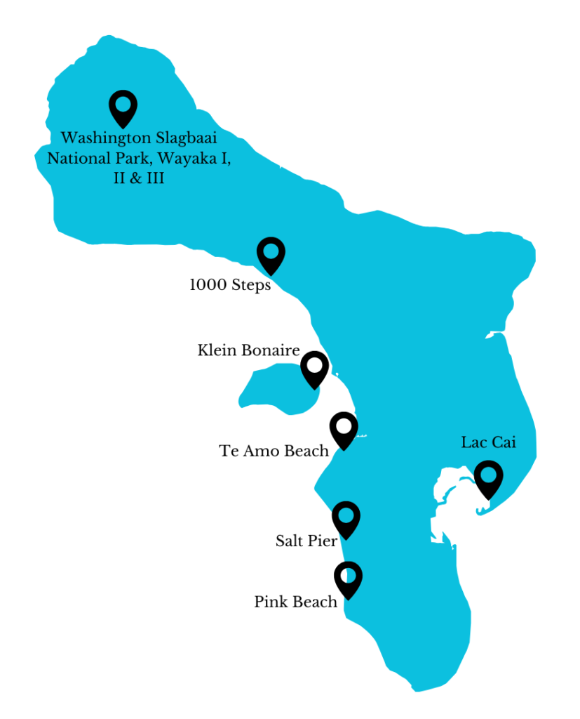 Snorkelen Bonaire map